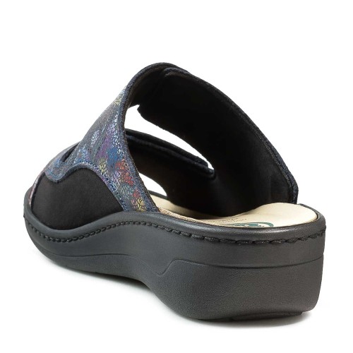 Женские сабо Frankenschuhe Eder синий с цветочным принтом фото 6