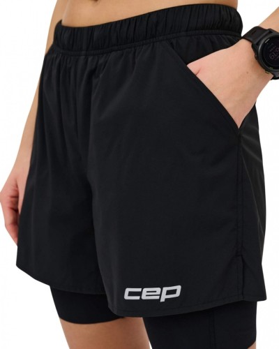 Компрессионные шорты CEP 2 в 1 для бега, женские