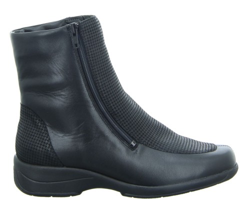 Полусапоги зимние женские Solidus Mary Stiefel на молнии чёрные фото 2