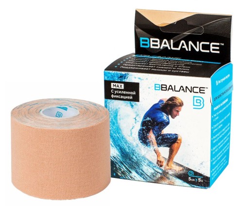 Кинезиотейп BB Tape MAX 5см*5м бежевый