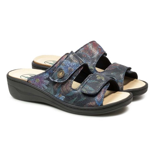 Женские сабо Frankenschuhe Eder синий с цветочным принтом фото 10