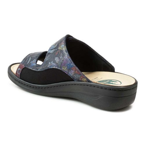 Женские сабо Frankenschuhe Eder синий с цветочным принтом фото 2