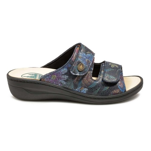 Женские сабо Frankenschuhe Eder синий с цветочным принтом фото 4