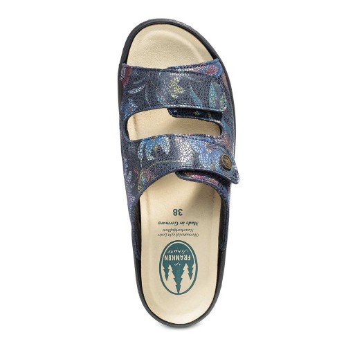 Женские сабо Frankenschuhe Eder синий с цветочным принтом фото 3