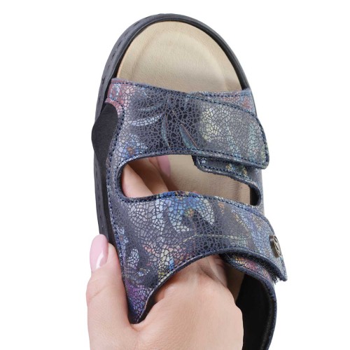 Женские сабо Frankenschuhe Eder синий с цветочным принтом фото 8